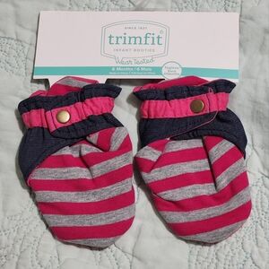 Trimfit Cotton Infant Booties Adjustable Snap Closure Baby 6 Months